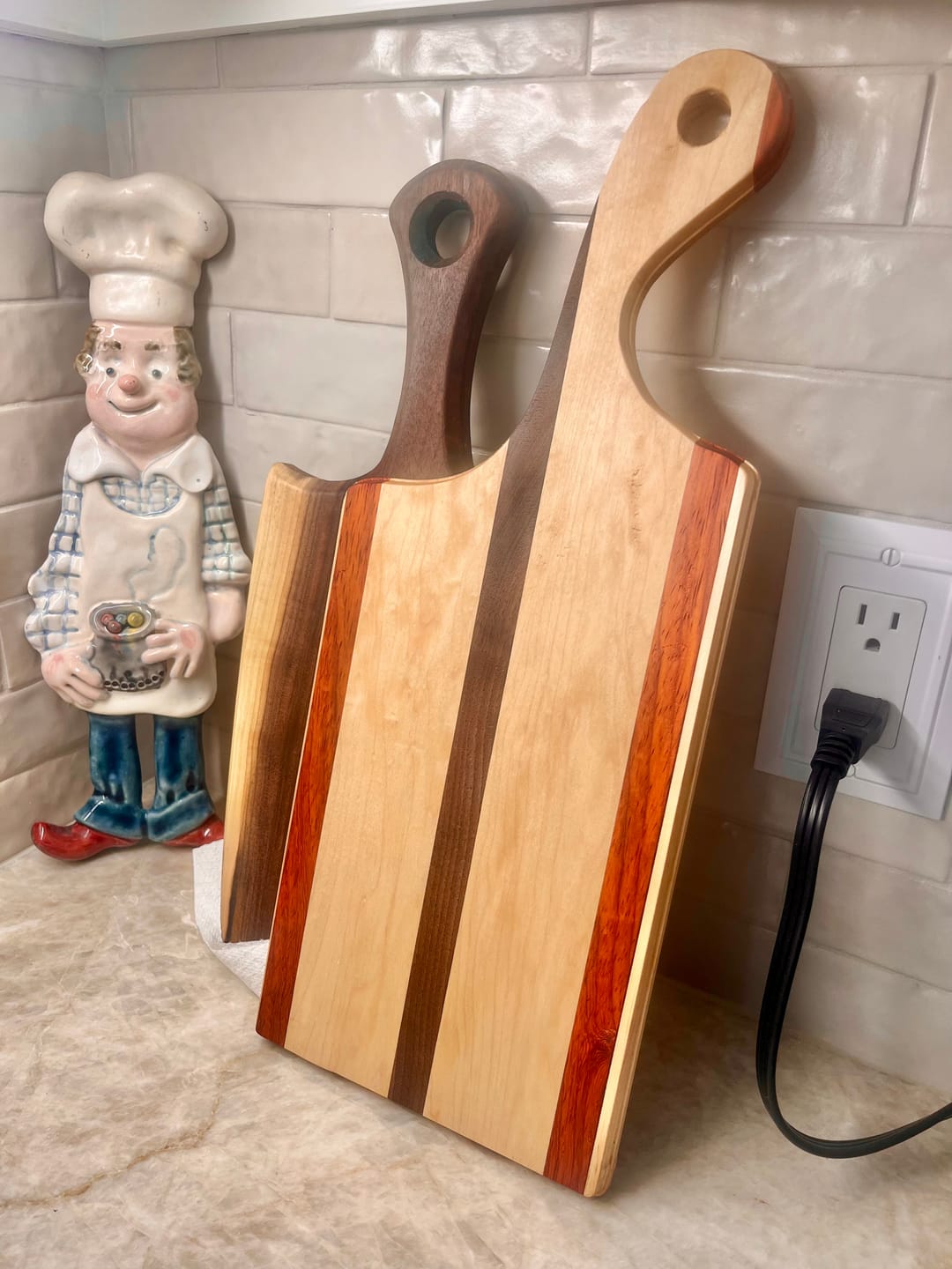 Customer photo review of 17.5x7" Small Free Flow Charcuterie Board Acrylic Router Template