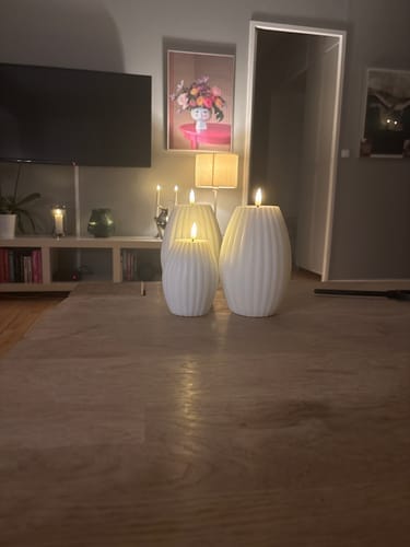 Customer photo review of LED Rillelys D 10 x H 15 cm Hvid