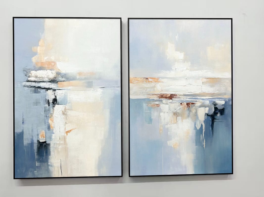 Customer photo review of Abstract Painting Canvas Set of 2 #AP070
