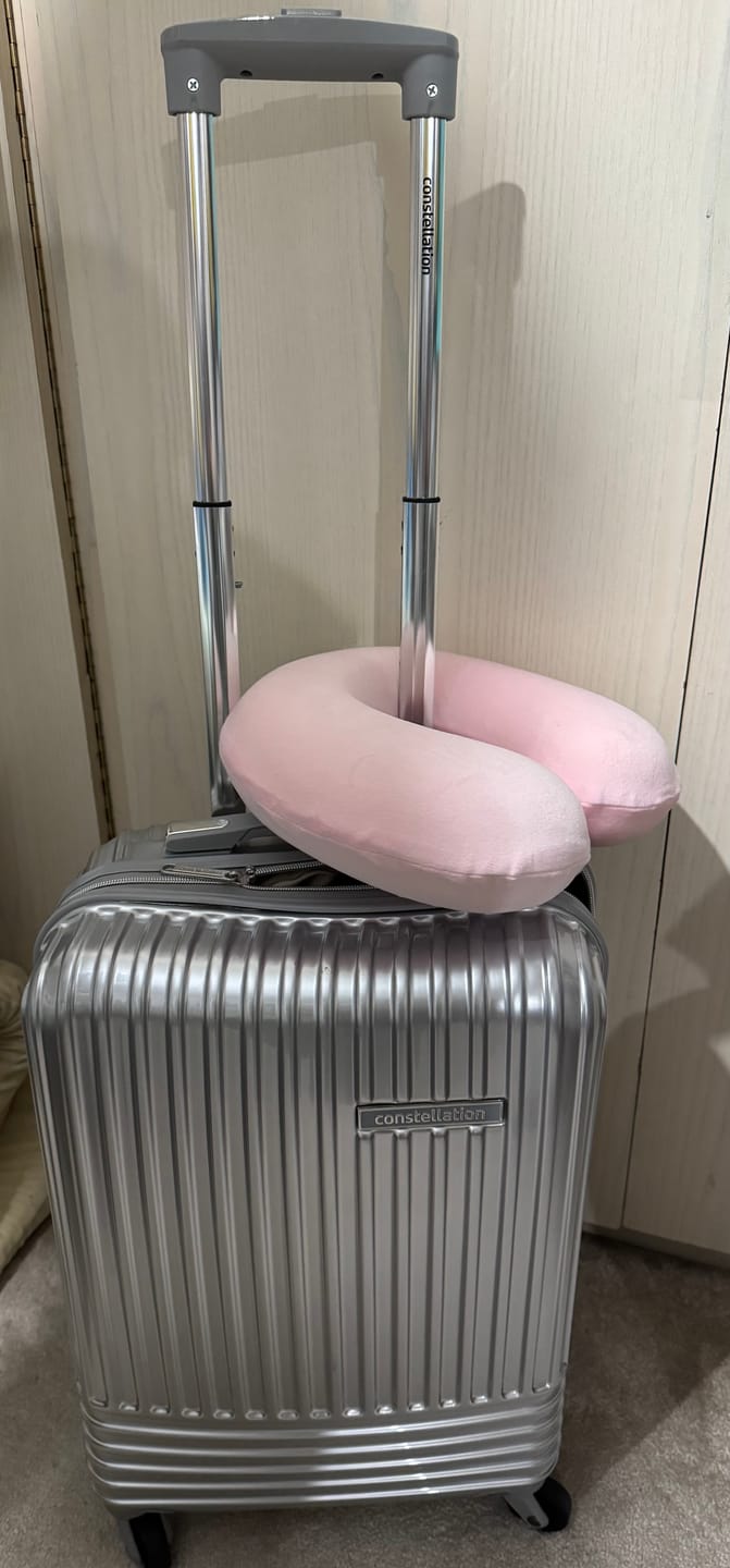 Customer photo review of Pink Sleep Align Neck Pillow