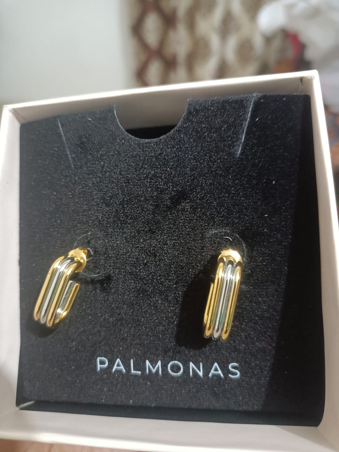 Customer photo review of Double Helix Earrings
