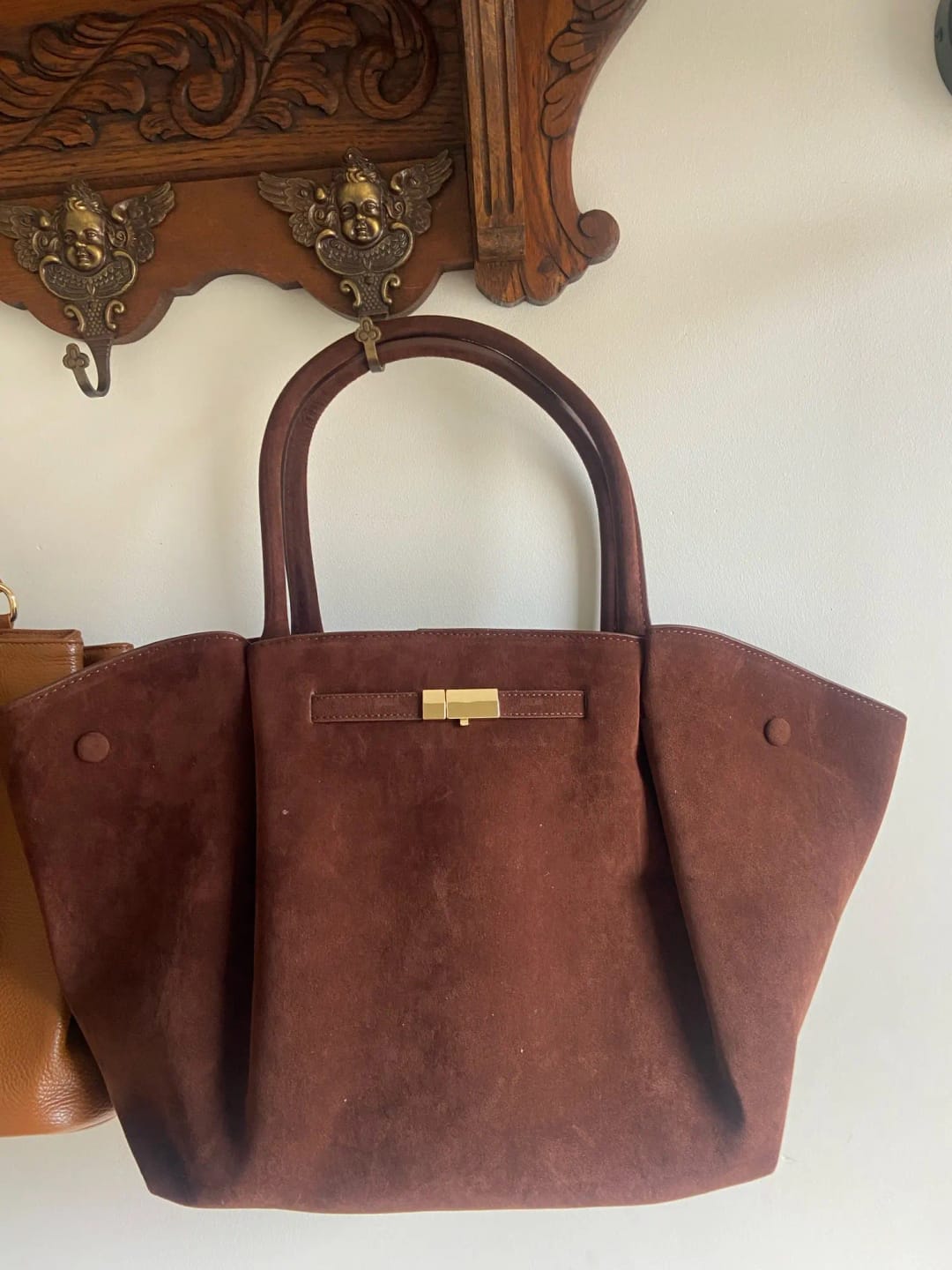 Customer photo review of Melanie Faux Suede Bag
