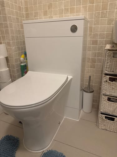 Customer photo review of Misirlou Back To Wall Toilet & Soft Close Seat