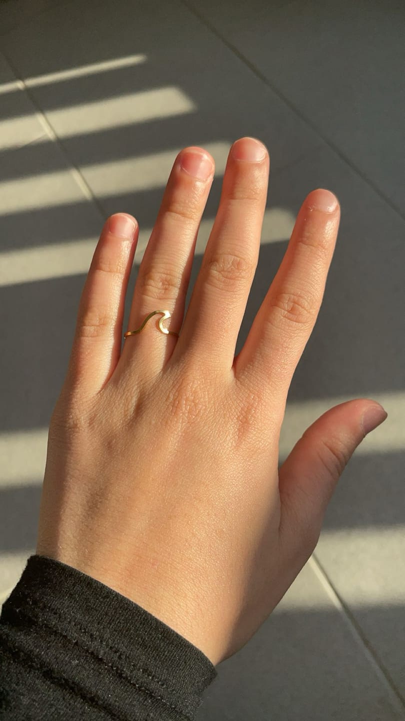 Customer photo review of Wave Ring | 18K vergoldet