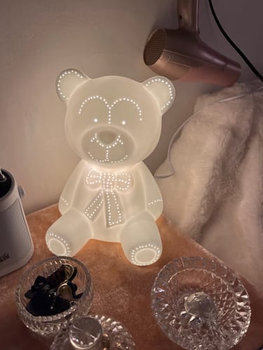 Customer photo review of Belleek Living Teddy Bear Luminaire