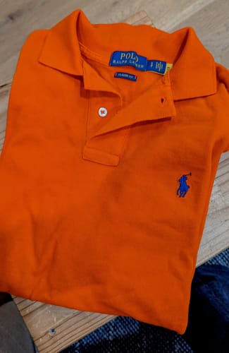 Customer photo review of Ralph Lauren Polo Shirt Mens Small Orange