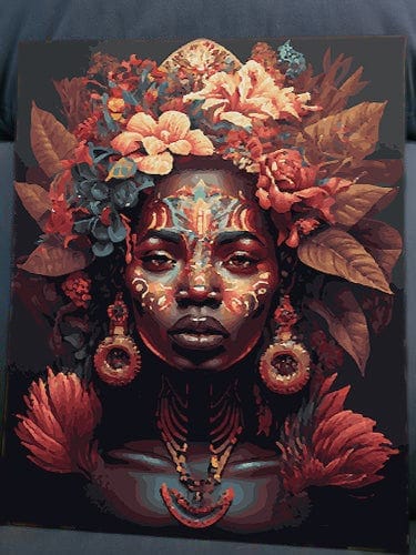 Customer photo review of Melanin Queen VI (Paint by Numbers)