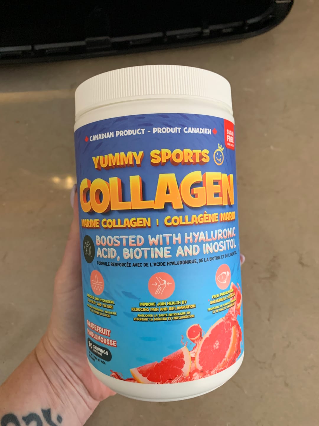 Customer photo review of Yummy Sports - Collagène marin + 435g