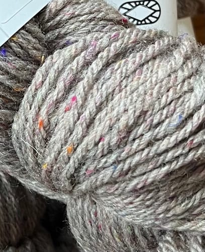 Customer photo review of Summit: Corriedale Confetti Light Grey