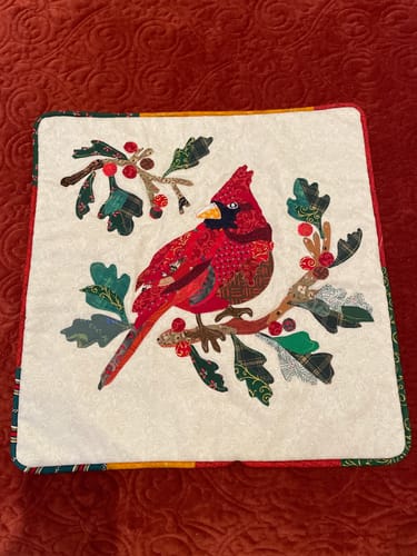 Customer photo review of Winter Cardinal Downloadable Pattern
