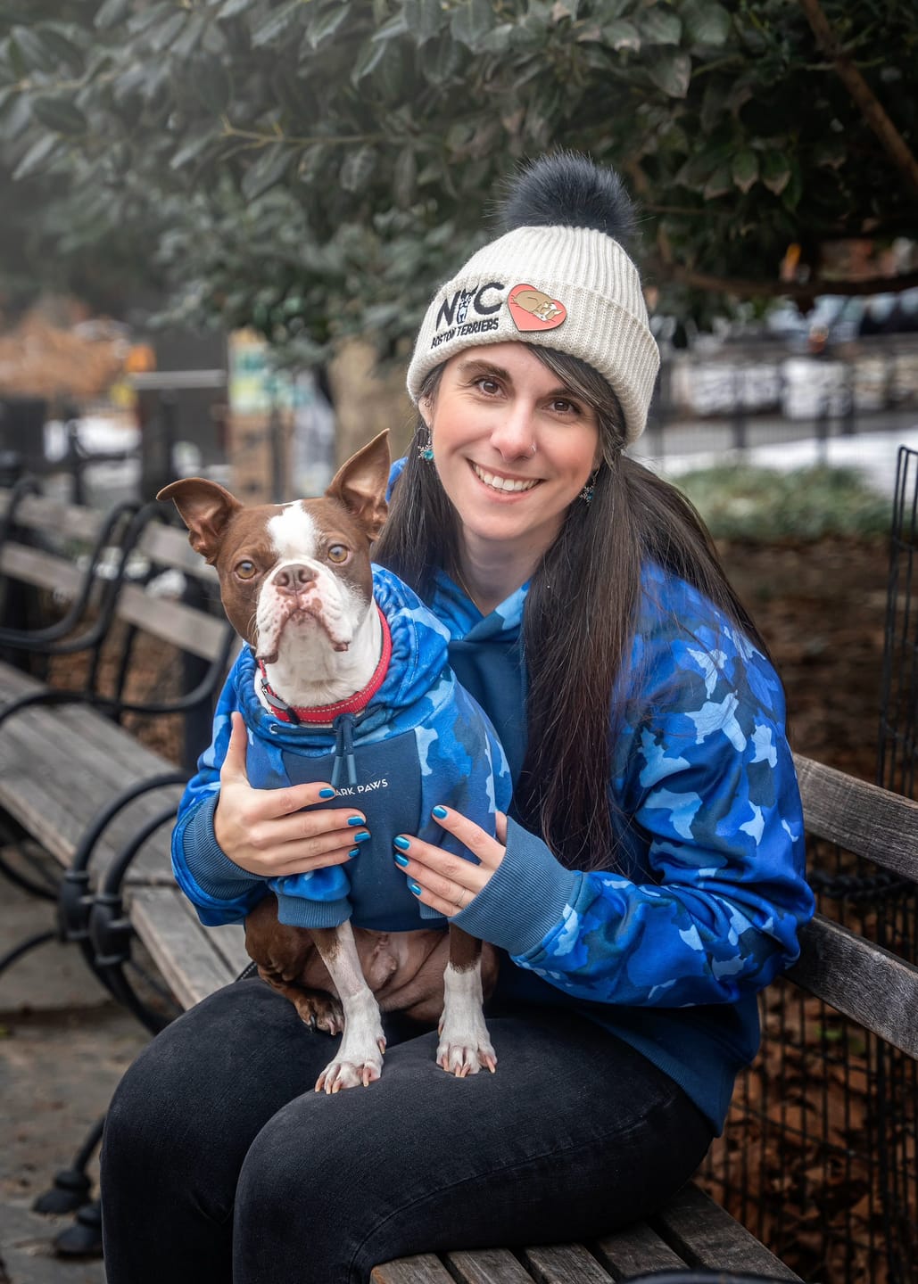 Customer photo review of Blue Camo Human Hoodie