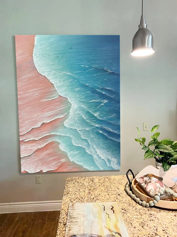 Customer photo review of Ocean Textured Painting Canvas #OP017