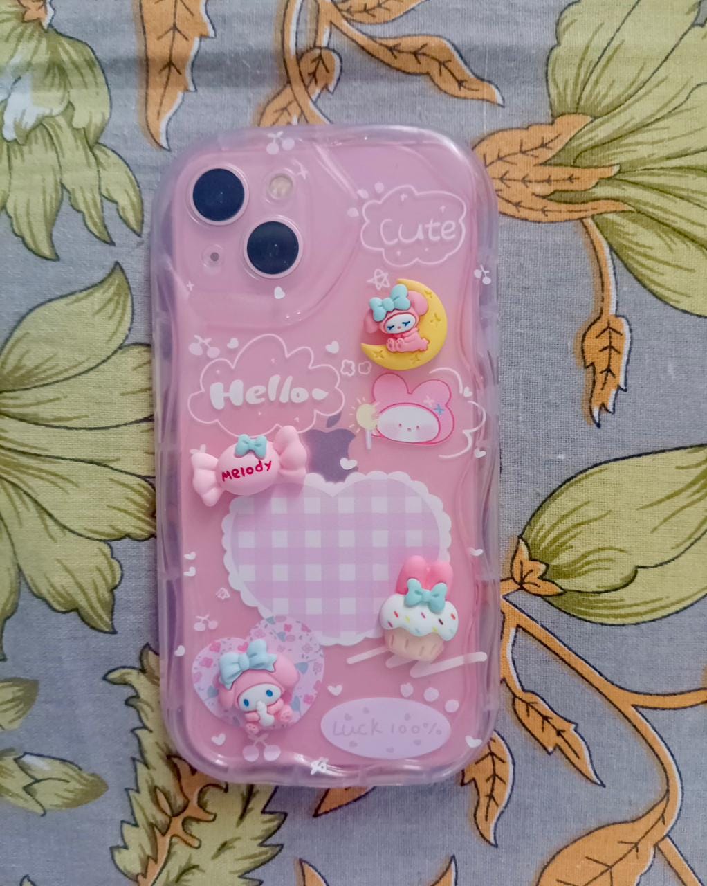 Customer photo review of 3D Cute Pink Case Wave Cartoon Melody Lanyard iPhone Soft Case