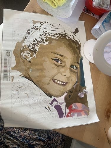 Customer photo review of Custom Paint by Numbers