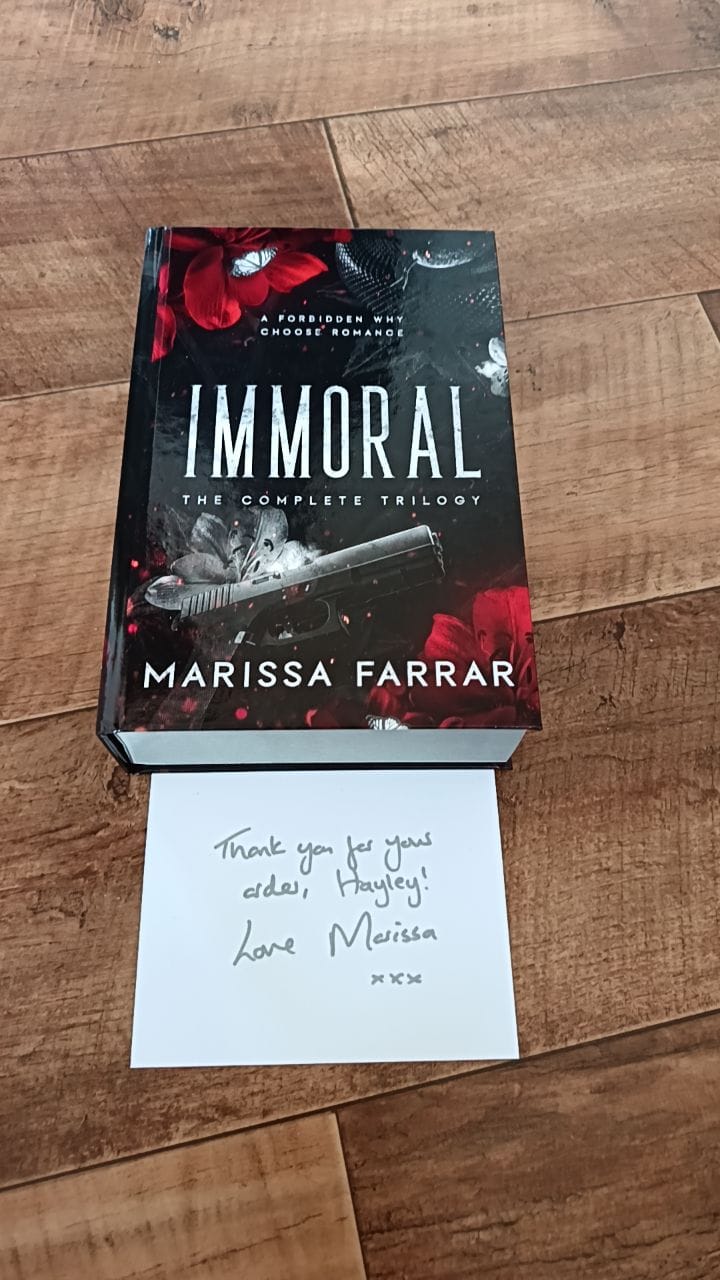Customer photo review of Immoral: The Complete Omnibus - Special Edition Hardback with Printed Edges