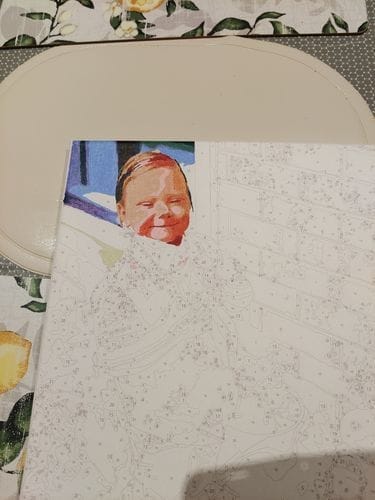 Customer photo review of Custom Paint by Numbers