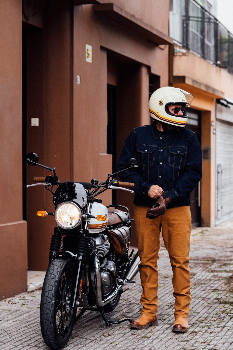 Customer photo review of zero: denim riding jacket