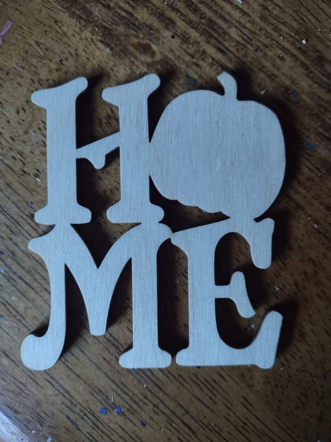 Customer photo review of Unfinished Wood HOME Pumpkin Shape - Craft - up to 46" DIY