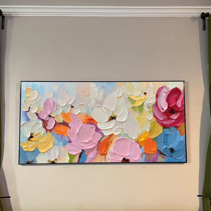 Customer photo review of Colorful Flower Textured Painting Canvas #FP046