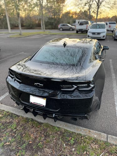 Customer photo review of 2016-2025 Chevy Camaro Evo Style Shark Fins Rear Diffuser Quad/Single Tips SS/RS/LT w/ Smoke Reflectors