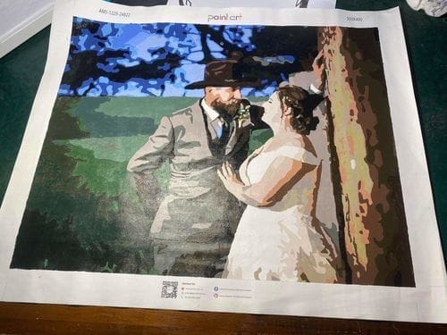 Customer photo review of Custom Paint by Numbers