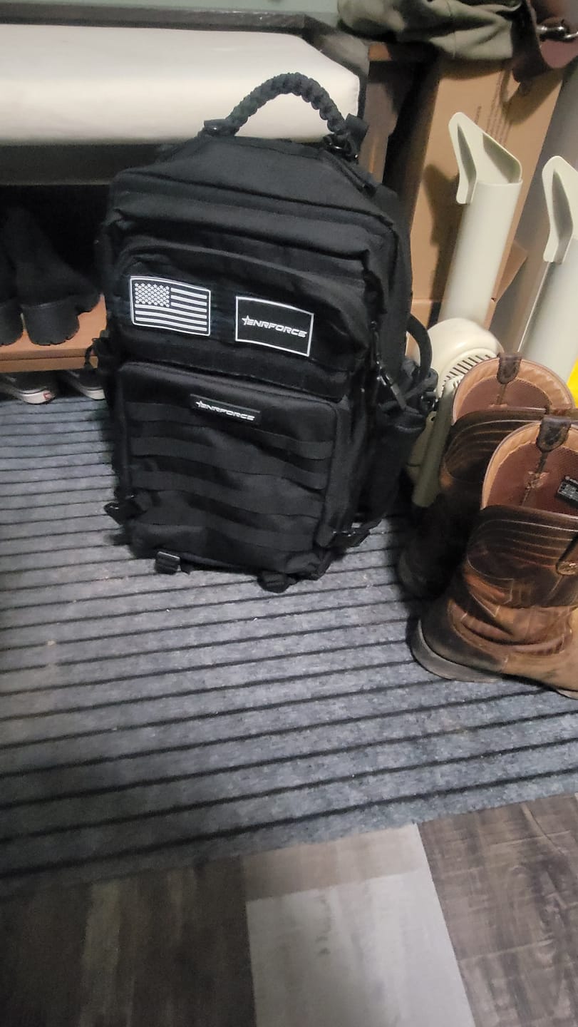 Customer photo review of Mystery Cash Loaded Backpack