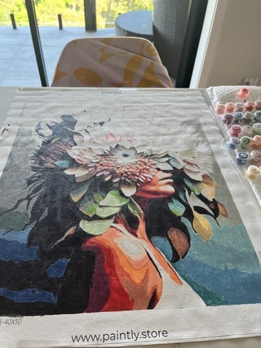 Customer photo review of The Regal Muse (Paint by Numbers)