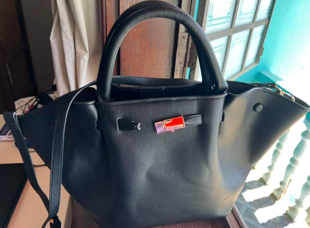 Customer photo review of Melanie Faux Leather Bag