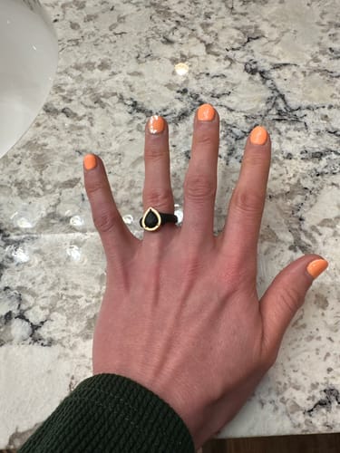 Customer photo review of Pear Collection - Silicone Rings with Metal Frame