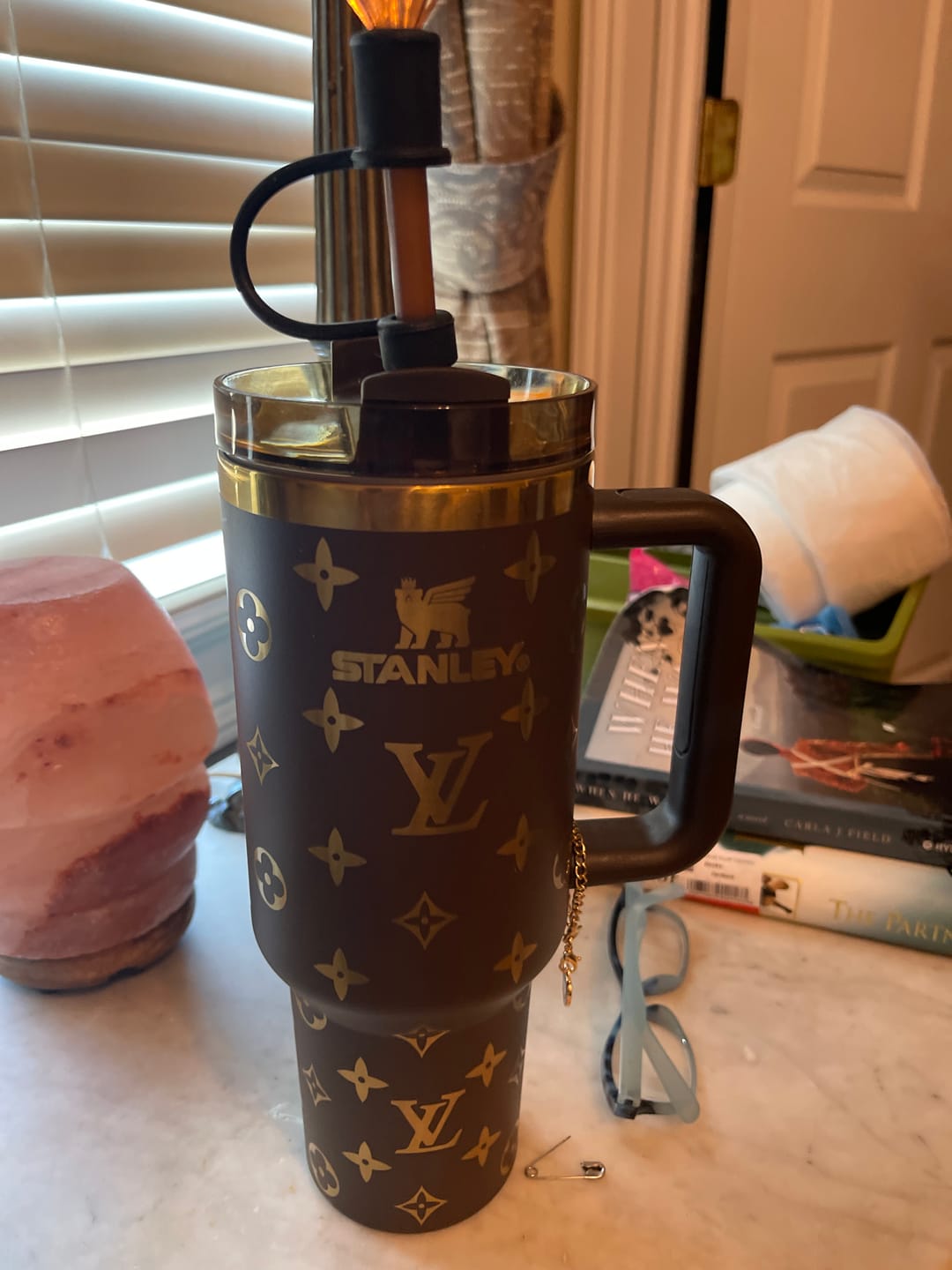 Customer photo review of Luxe Tri-color Crystal Gem Straw Toppers(3-pack)