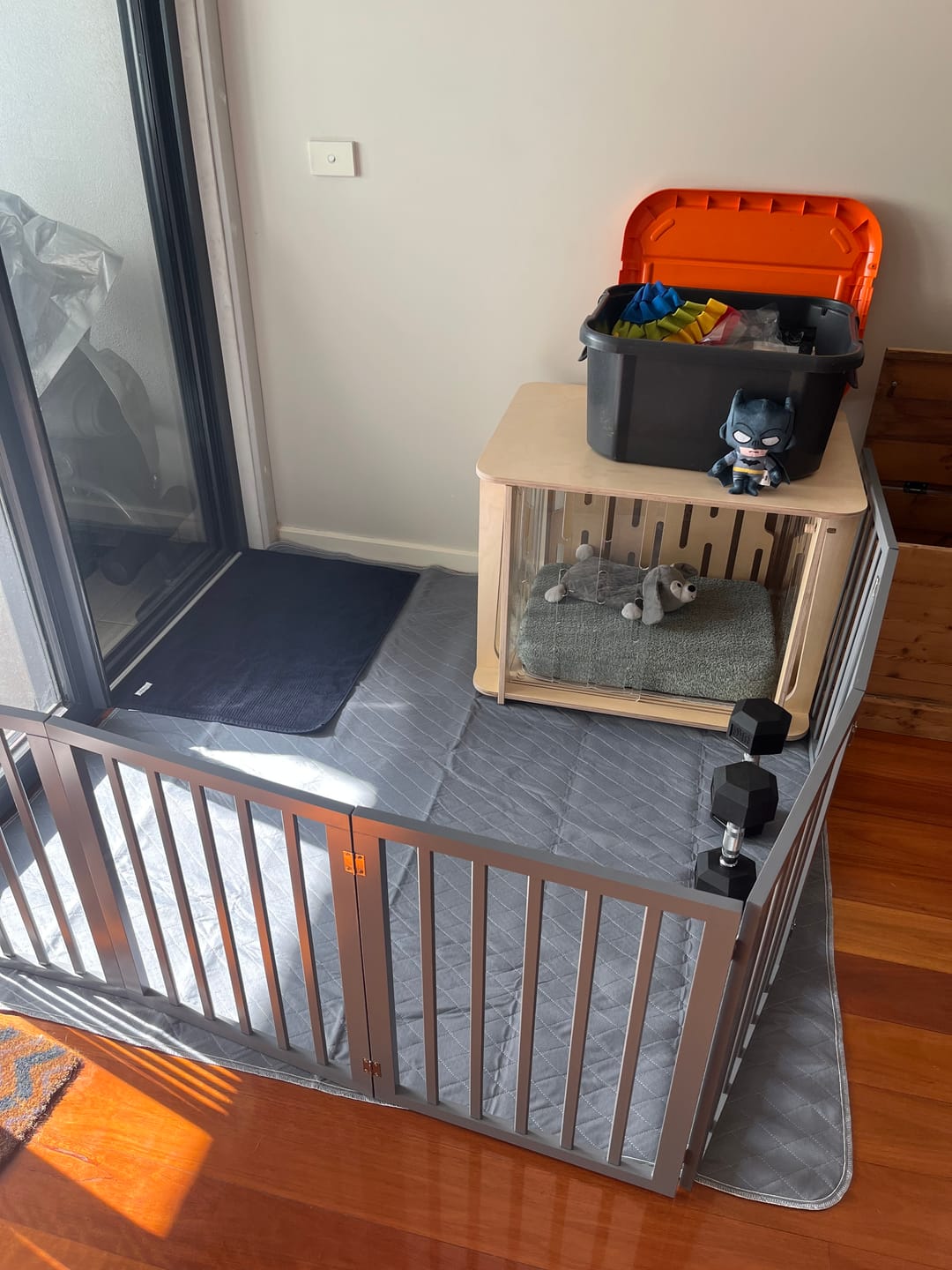 Customer photo review of Pawz Wooden Pet Gate