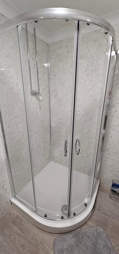 Customer photo review of Foundation 1000 x 1000mm Quadrant Shower Enclosure - Satin Chrome