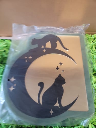 Customer photo review of Meow at the Moon Wall Art & Mirror