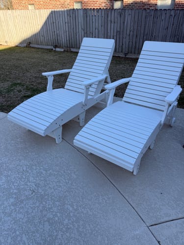 Customer photo review of DURAWEATHER POLY® Chaise Lounge With Wheels And Adjustable Back