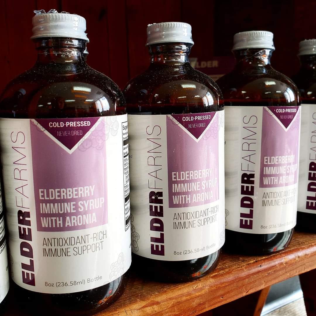 Customer photo review of Elderberry Immune Syrup with Aronia - 12 Pack (Wholesale Case)