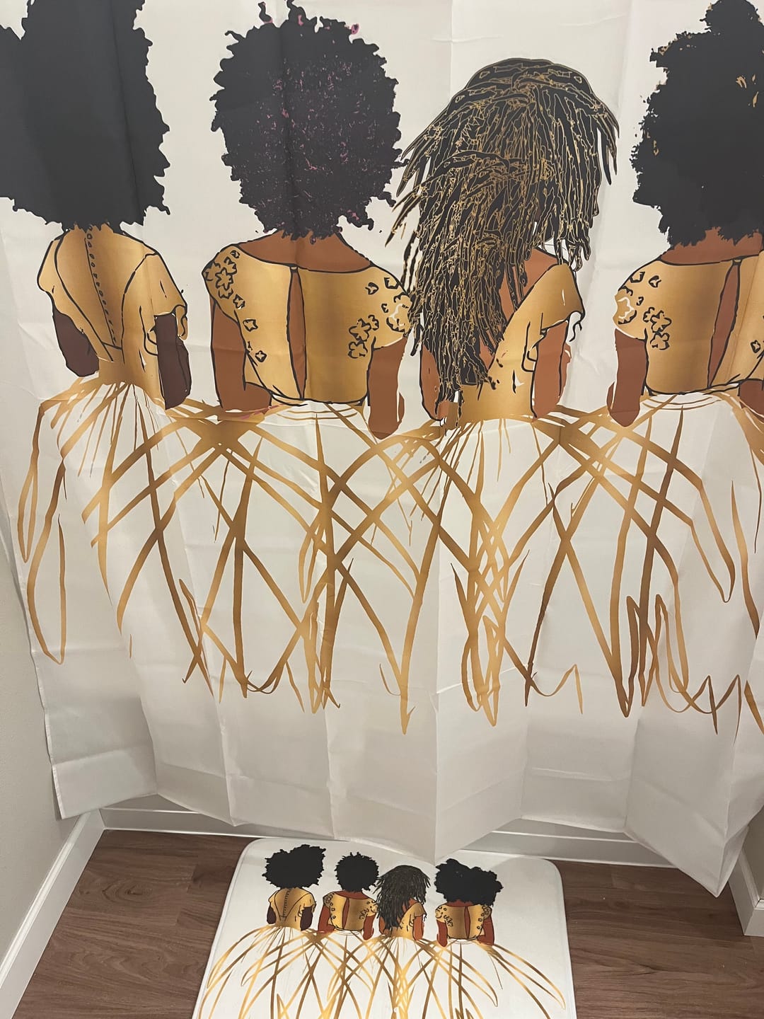 Customer photo review of Royal White Shower Curtain