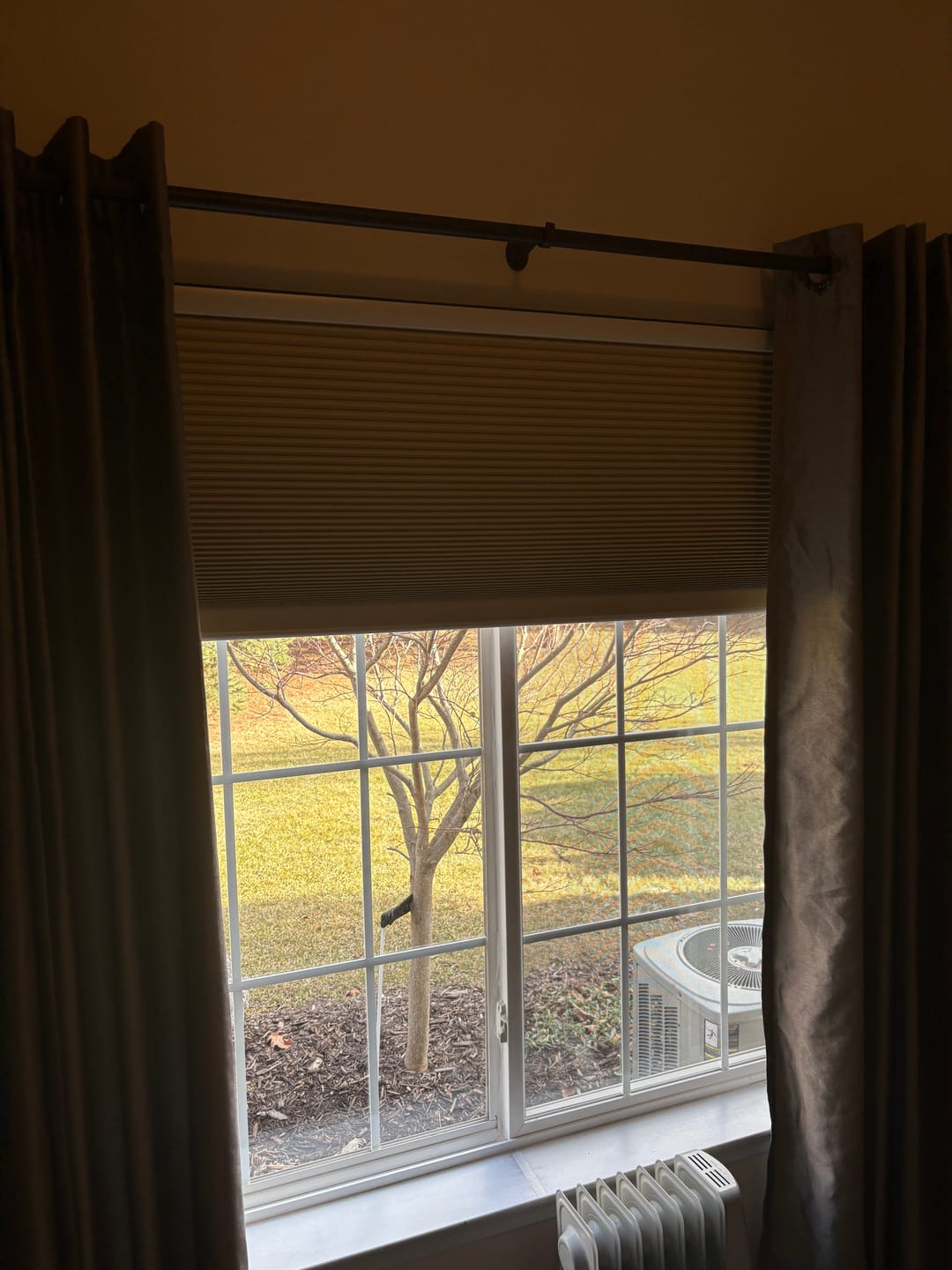 Customer photo review of SmartWings Motorized Blackout Cellular Shades Nowa