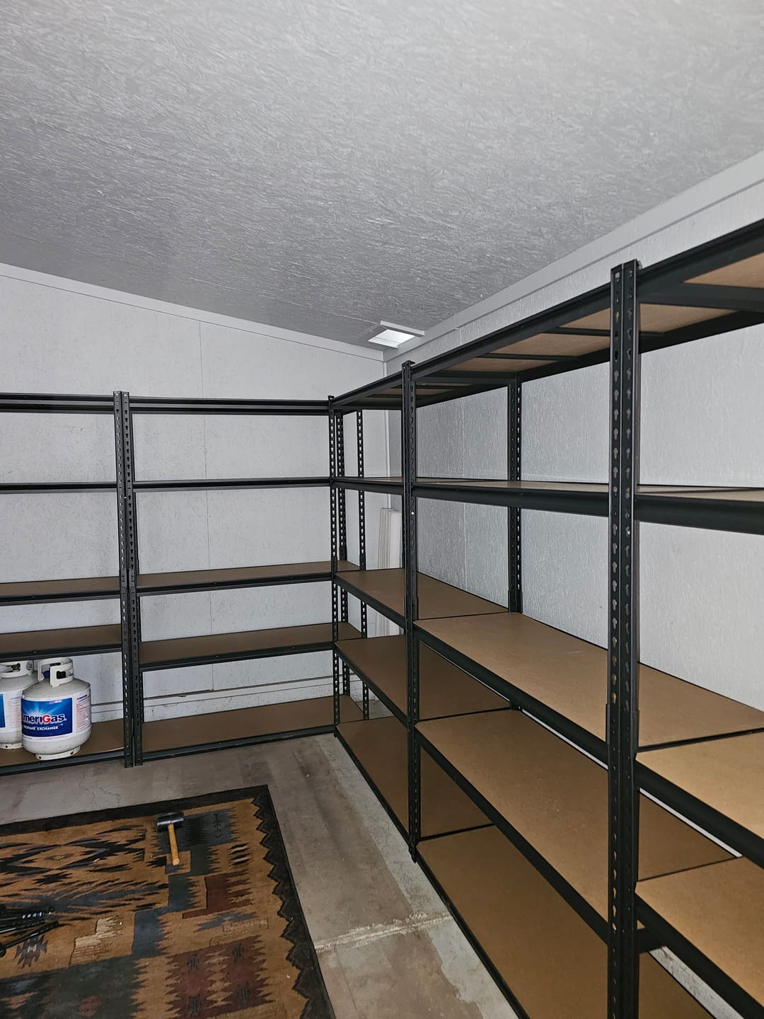 Customer photo review of Reibii 72"H x 48"W Garage Storage Shelves, 2650 lbs Heavy Duty Steel Shelving Rack, Adjustable Metal Shelves for Basement, Pantry & Utility Room