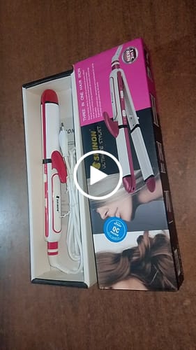 Customer video review of Shinon 3 in 1 Hair Straightener, Crimper And Curler - Lot Imported