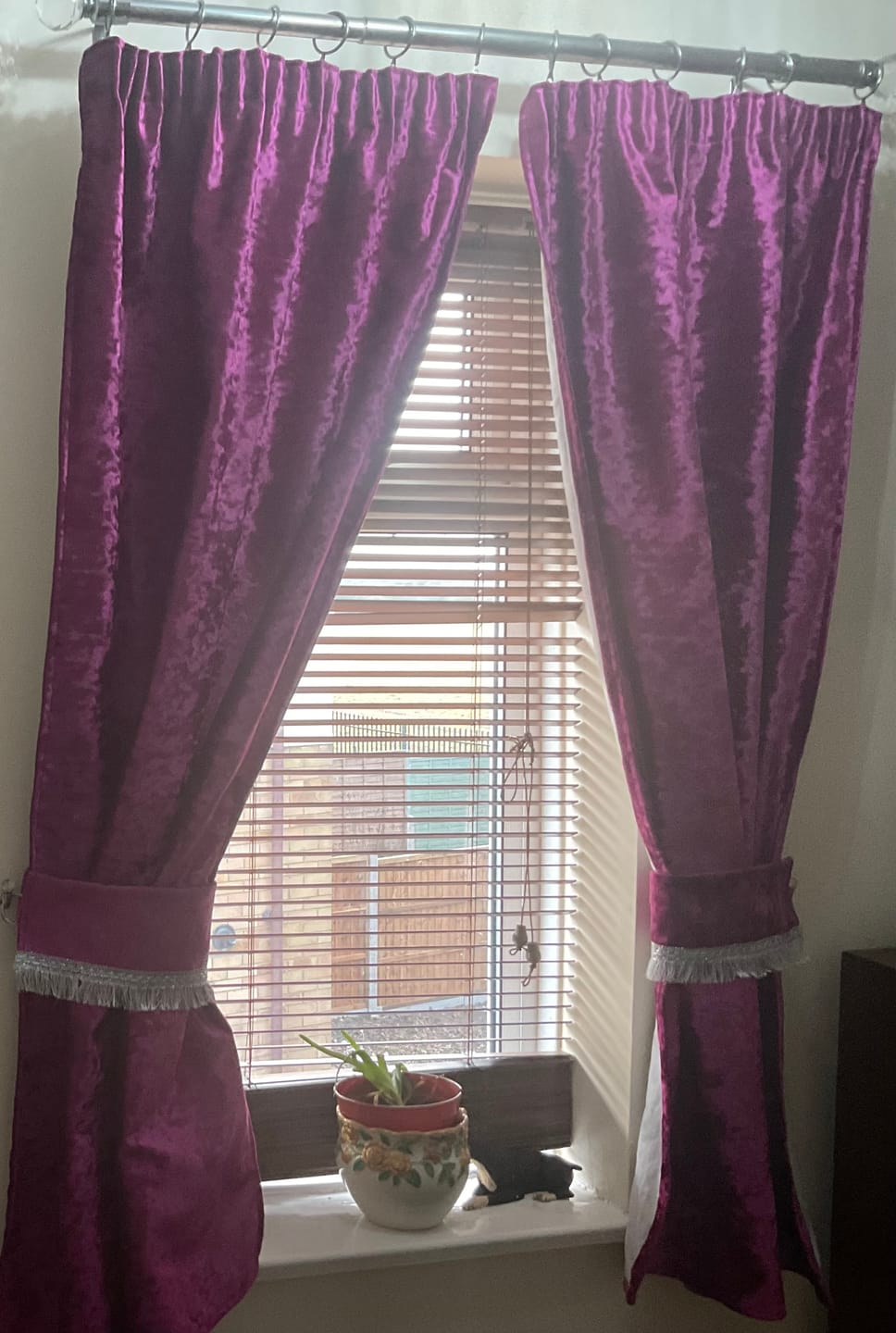 Customer photo review of Marble Crushed Velvet Upholstery Fabric