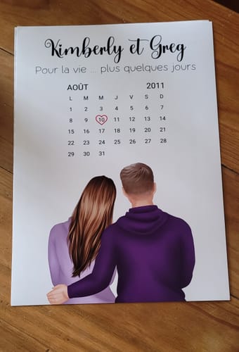 Customer photo review of Affiche Personnalisée - Frère et Soeurs Noël
