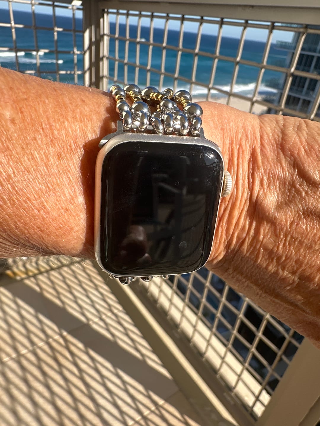 Customer photo review of Eternal Glow Stretch Apple Watch Strap