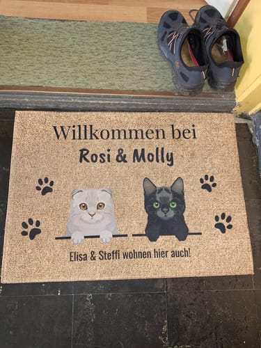 Stefanie K. review of Willkommen bei • Individuelle Fußmatte image 1 out of 1