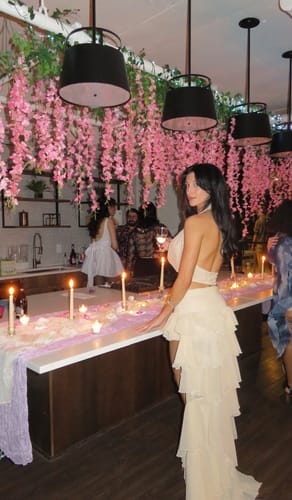 Customer photo review of Lesli Dual Mini Skirt Chiffon Silk - Ivory