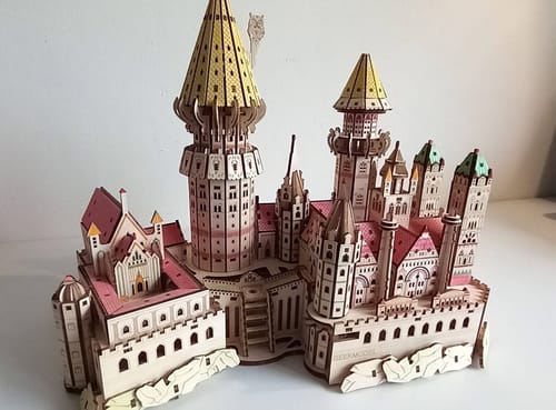 Customer photo review of Magic School Castle 3D Wooden Puzzle with Music Box