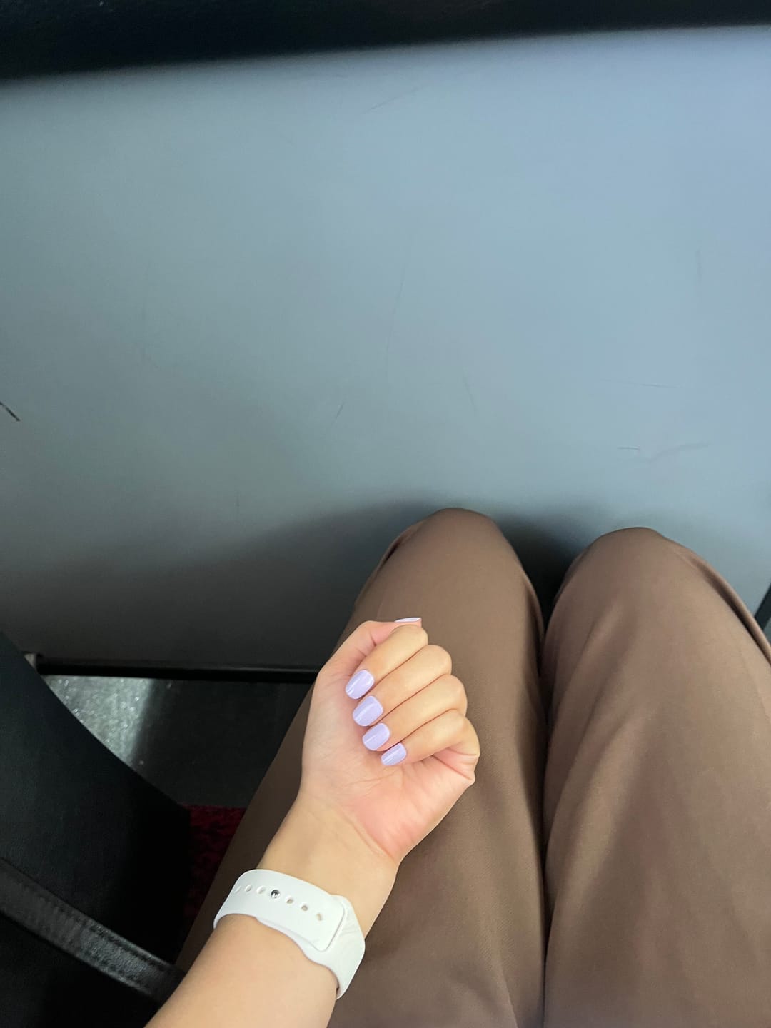 Customer photo review of Wisteria Purple DIY Semicured Gel Nail Sticker Kit