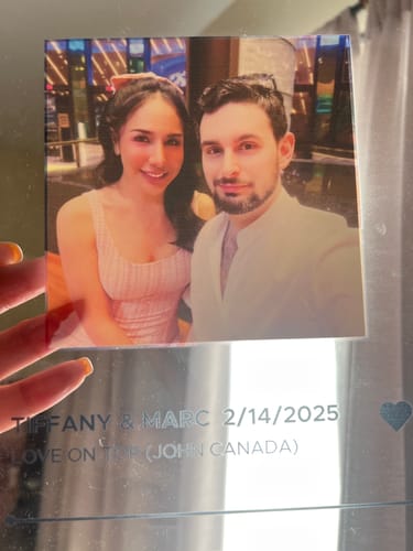 Customer photo review of Custom Song Plaque - The Best Anniversary Gift for Couples