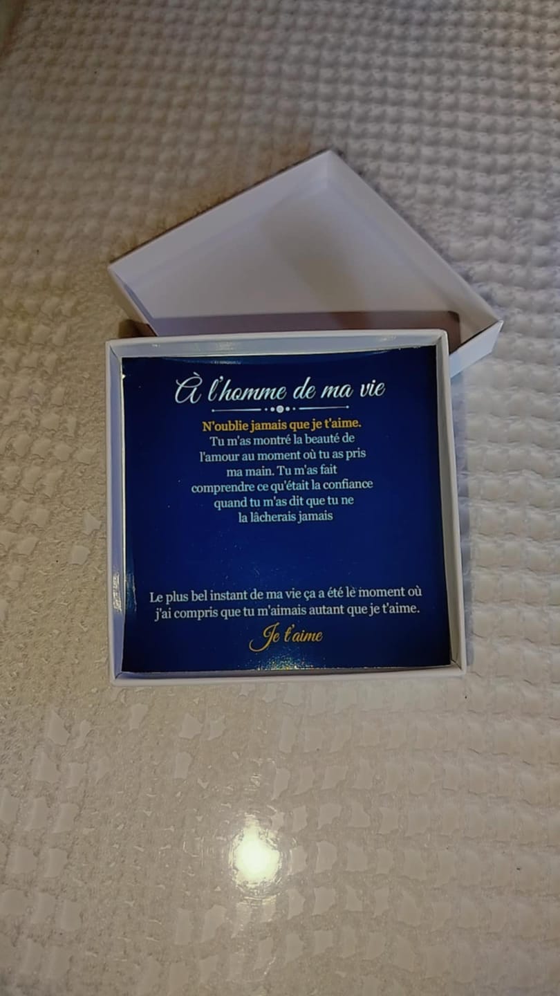 Customer photo review of ETERNITY • Chaine Déclaration d'amour Pour Homme