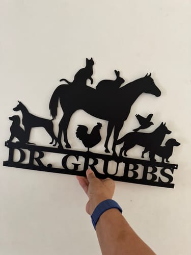 Customer photo review of Personalized Veterinarian Sign