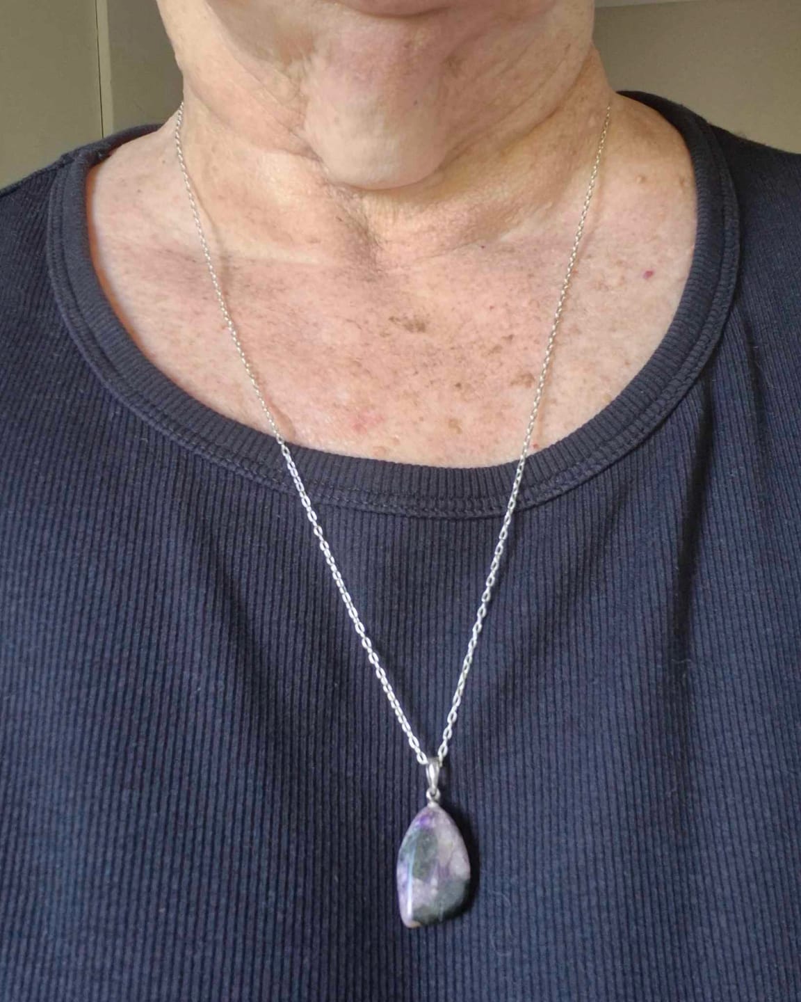 Customer photo review of 925 Sterling Silver Cable Chain Necklace